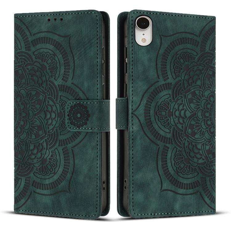 Mandala Embossed Retro Frosted Leather Phone Case, For iPhone XR, For iPhone XS Max, For iPhone 7...