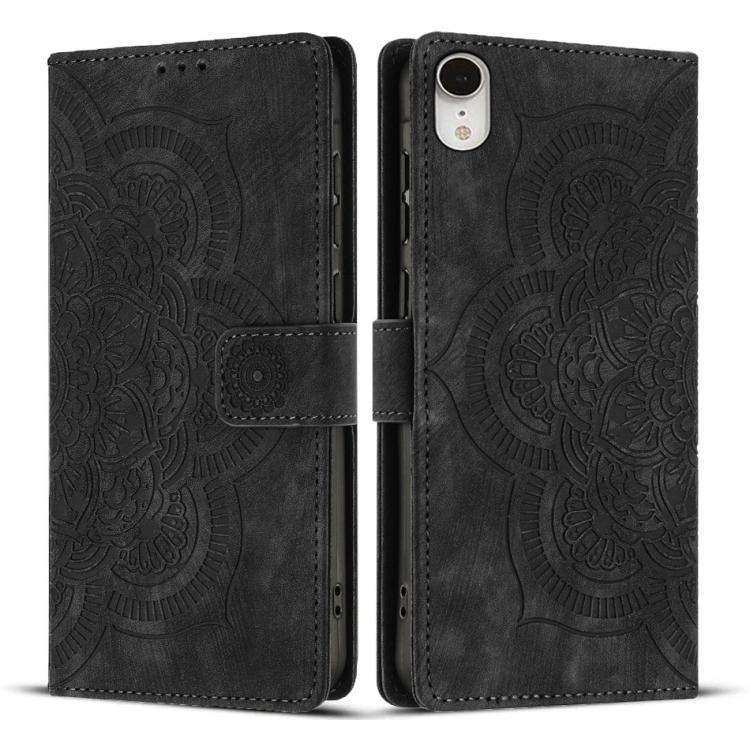 Mandala Embossed Retro Frosted Leather Phone Case, For iPhone XR, For iPhone XS Max, For iPhone 7...