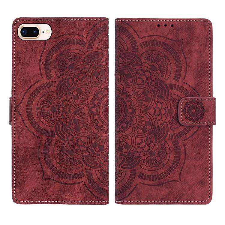 Mandala Embossed Retro Frosted Leather Phone Case, For iPhone XR, For iPhone XS Max, For iPhone 7...