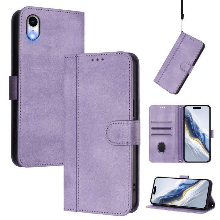 Line Splicing Buckle Retro Leather Phone Case, For iPhone 11 Pro Max, For iPhone 11, For iPhone 1...