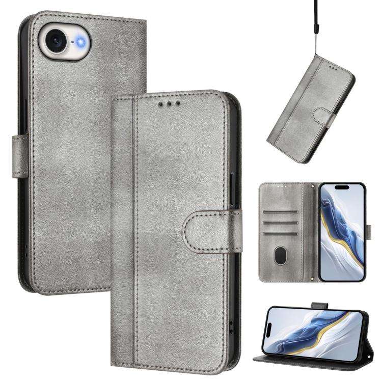 Line Splicing Buckle Retro Leather Phone Case, For iPhone 18 Pro / 17 Pro, For iPhone 18 Pro Max ...