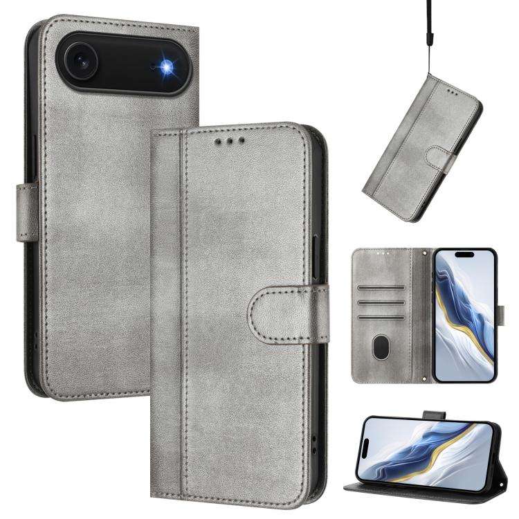 Line Splicing Buckle Retro Leather Phone Case, For iPhone 18 Pro / 17 Pro, For iPhone 18 Pro Max ...