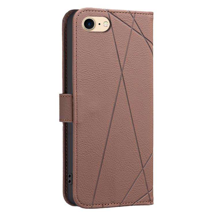 Geometric Pattern RFID Leather Phone Case, For iPhone 6 / 7 / 8 / SE, For iPhone 13 Pro Max, For ...