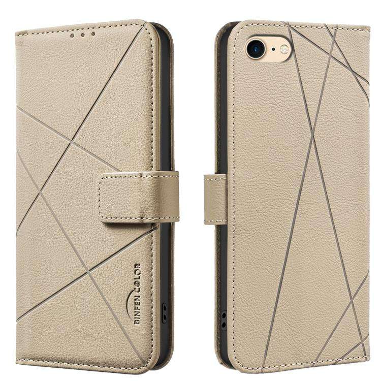 Geometric Pattern RFID Leather Phone Case, For iPhone 6 / 7 / 8 / SE, For iPhone 13 Pro Max, For ...