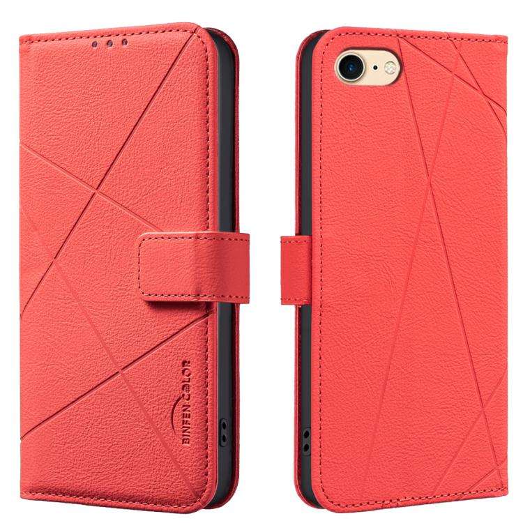 Geometric Pattern RFID Leather Phone Case, For iPhone 6 / 7 / 8 / SE, For iPhone 13 Pro Max, For ...