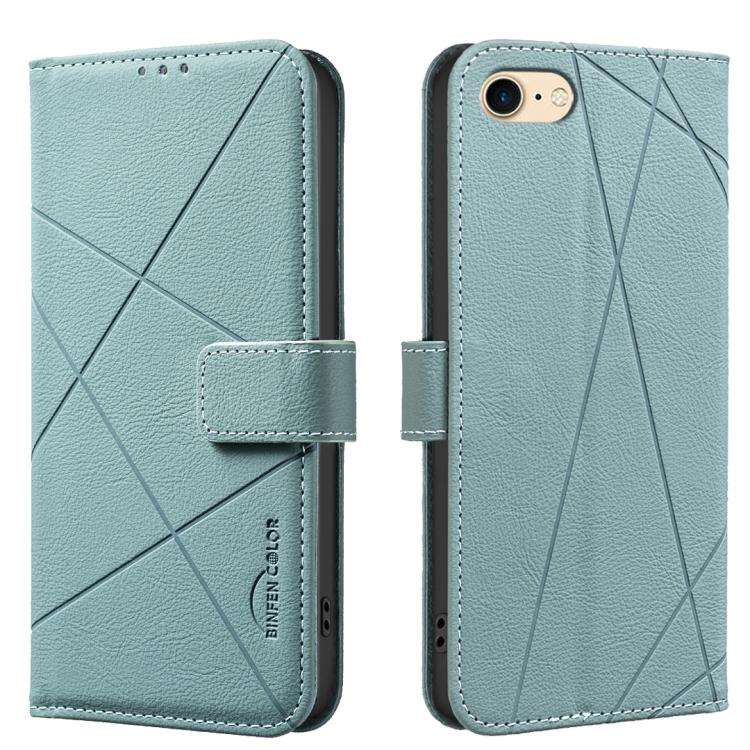 Geometric Pattern RFID Leather Phone Case, For iPhone 6 / 7 / 8 / SE, For iPhone 13 Pro Max, For ...