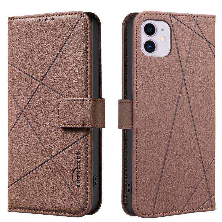 Geometric Pattern RFID Leather Phone Case, For iPhone 6 / 7 / 8 / SE, For iPhone 13 Pro Max, For ...