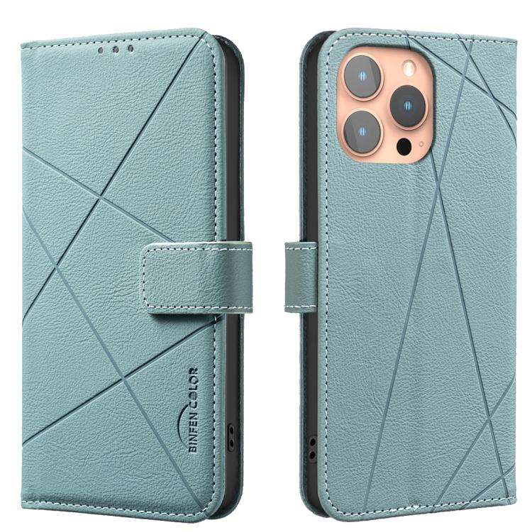Geometric Pattern RFID Leather Phone Case, For iPhone 6 / 7 / 8 / SE, For iPhone 13 Pro Max, For ...