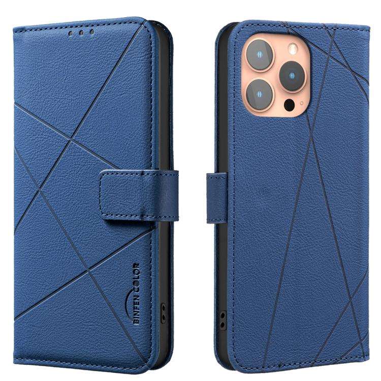 Geometric Pattern RFID Leather Phone Case, For iPhone 16, For iPhone 15 Pro Max, For iPhone 15 Pr...