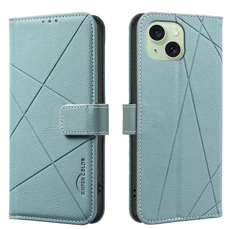 Geometric Pattern RFID Leather Phone Case, For iPhone 16, For iPhone 15 Pro Max, For iPhone 15 Pr...