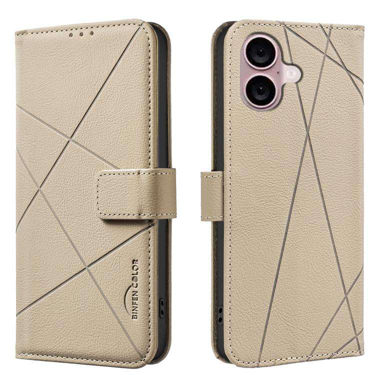 Geometric Pattern RFID Leather Phone Case, For iPhone 16, For iPhone 15 Pro Max, For iPhone 15 Pr...