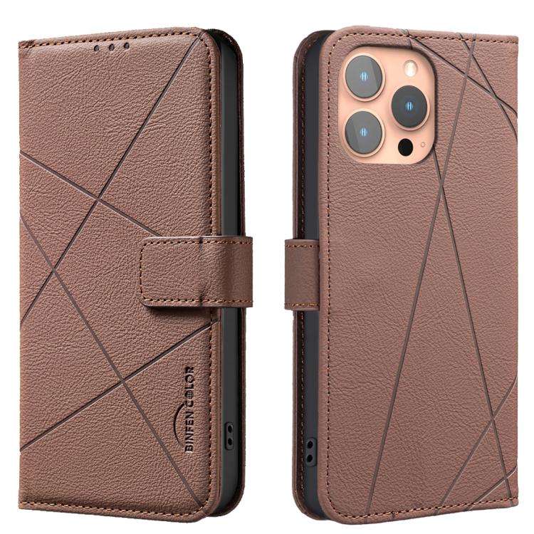 Geometric Pattern RFID Leather Phone Case, For iPhone 18 Pro/17 Pro, For iPhone 18 Pro Max/17 Pro...