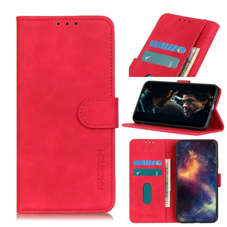 KHAZNEH Retro Texture PU + TPU Horizontal Flip Leather Case with Holder & Card Slots & Wallet, Fo...
