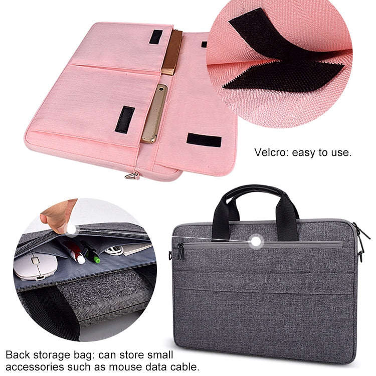 ST08 Handheld Briefcase Carrying Storage Bag without Shoulder Strap, for 13.3 inch Laptop, for 14...