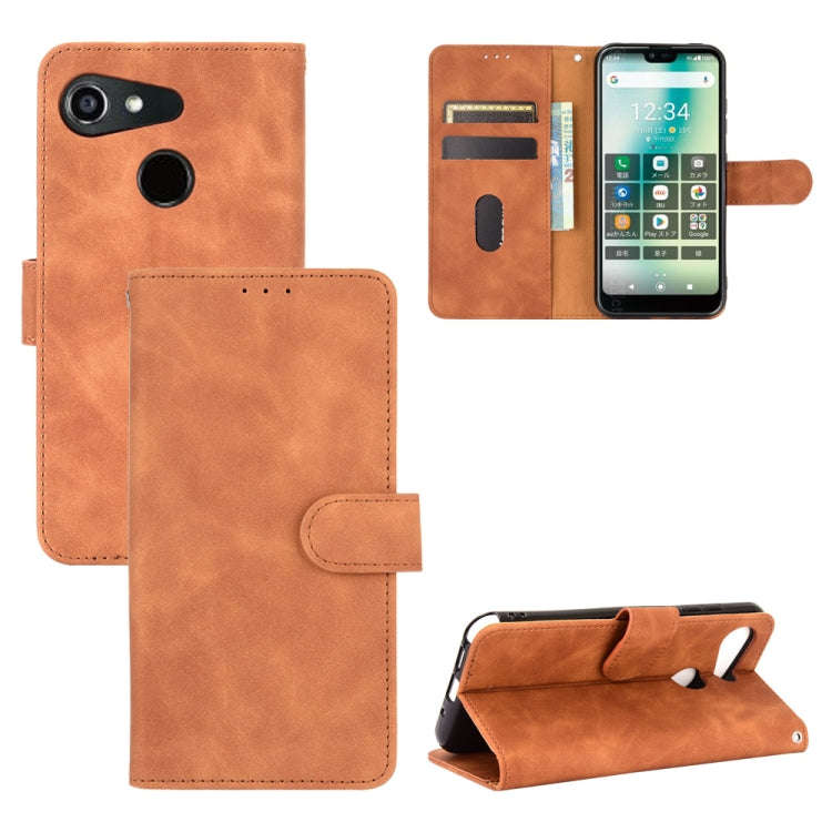 Solid Color Skin Feel Magnetic Buckle Horizontal Flip Calf Texture PU Leather Case with Holder & ...