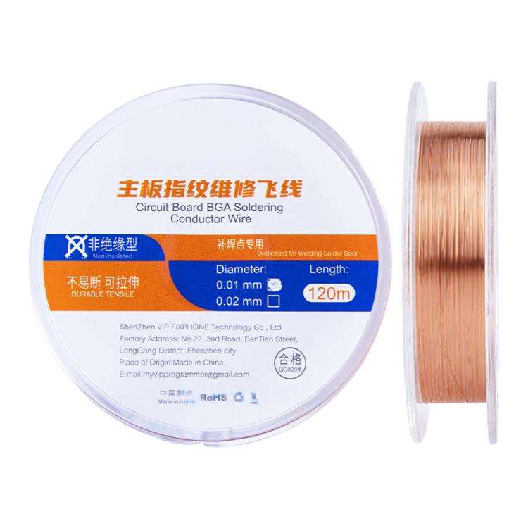 120m Circuit Board BGA Soldering Conductor Wire, Non Insulation Type 0.01mm, Non Insulation Type ...