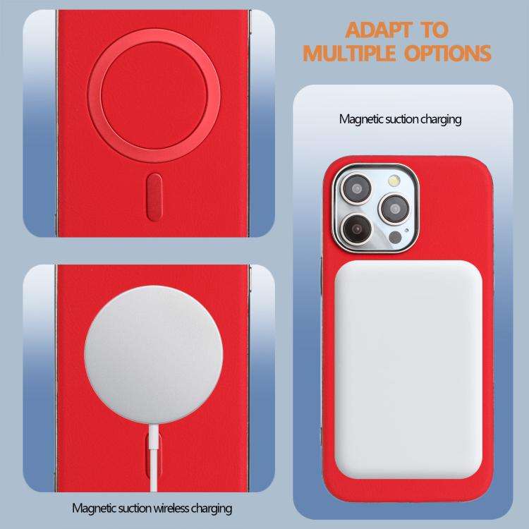 Solid Color Plating MagSafe Full Coverage Phone Case, For iPhone 16 Pro Max, For iPhone 16 Pro, F...