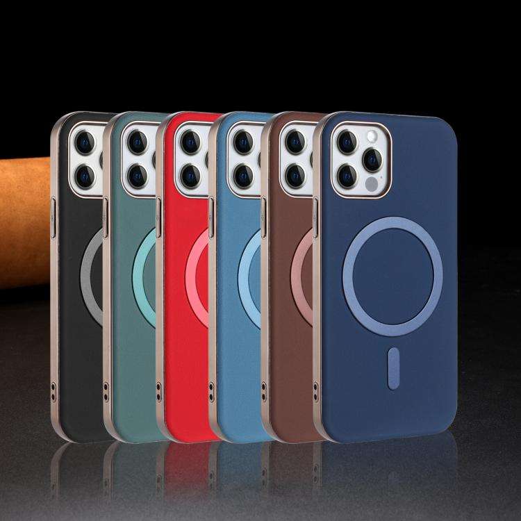 Solid Color Plating MagSafe Full Coverage Phone Case, For iPhone 12 / 12 Pro, For iPhone 11 Pro M...