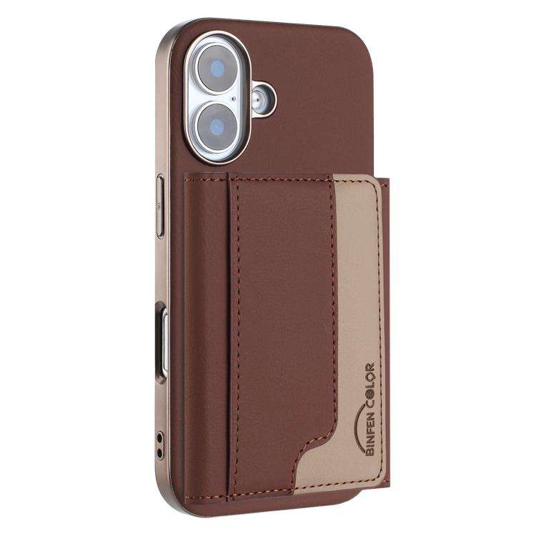 Colour Matching Horizontal Magnetic Card Bag RFID MagSafe Phone Case, For iPhone 16 Pro Max, For ...