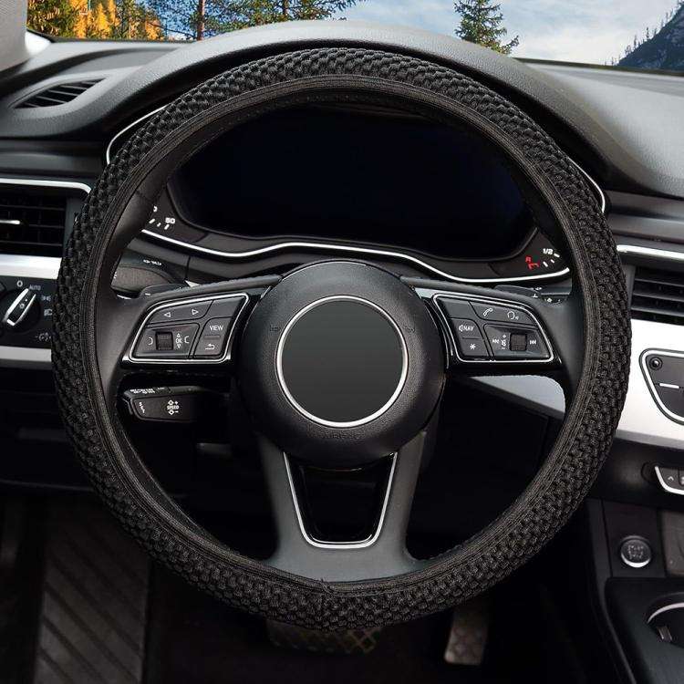 Breathable Mesh Elastic Car Universal Anti-skid Steering Wheel Cover, Diameter: 38cm