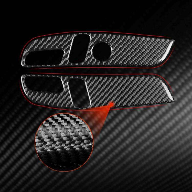 For Tesla Model 3 2023- 2pcs/Set Carbon Fiber Car Seat Adjustment Panel Decorative Sticker, 2pcs/...