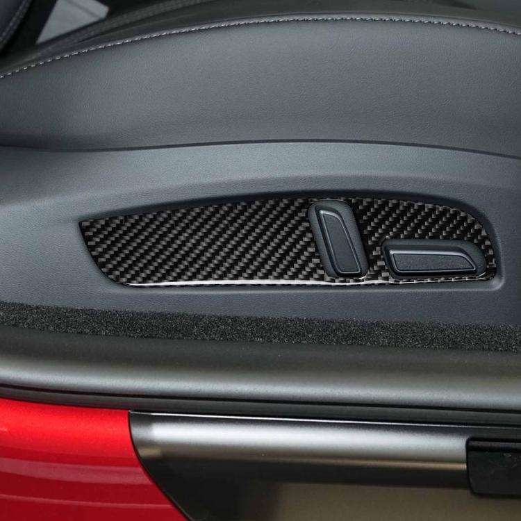 For Tesla Model 3 2023- 2pcs/Set Carbon Fiber Car Seat Adjustment Panel Decorative Sticker, 2pcs/...