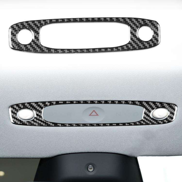 For Tesla Model 3 2023- Carbon Fiber Car Front Reading Light Panel Decorative Sticker, For Tesla ...
