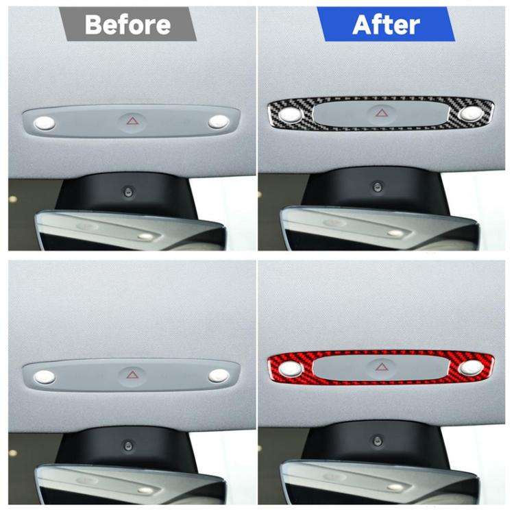 For Tesla Model 3 2023- Carbon Fiber Car Front Reading Light Panel Decorative Sticker, For Tesla ...