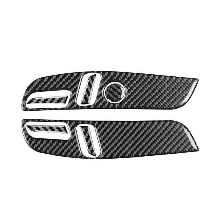 For Tesla Model 3 2023- 7pcs/Set Carbon Fiber Car Seat Adjustment Panel Decorative Sticker, 7pcs/...