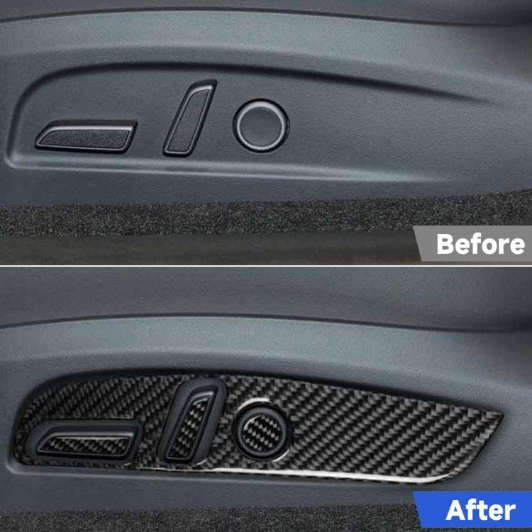 For Tesla Model 3 2023- 7pcs/Set Carbon Fiber Car Seat Adjustment Panel Decorative Sticker, 7pcs/...