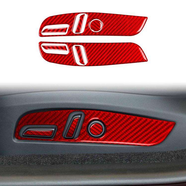For Tesla Model 3 2023- 7pcs/Set Carbon Fiber Car Seat Adjustment Panel Decorative Sticker, 7pcs/...