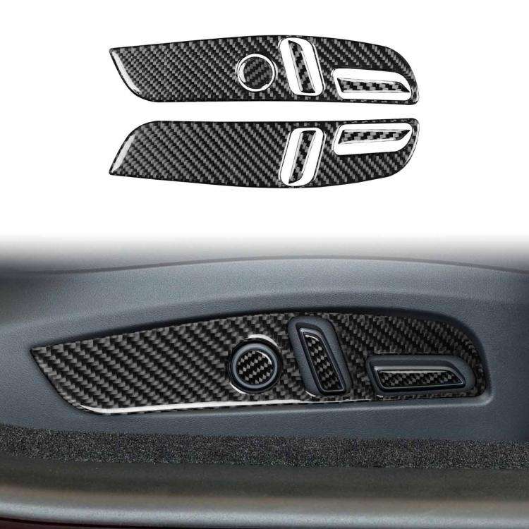 For Tesla Model 3 2023- 7pcs/Set Carbon Fiber Car Seat Adjustment Panel Decorative Sticker, 7pcs/...