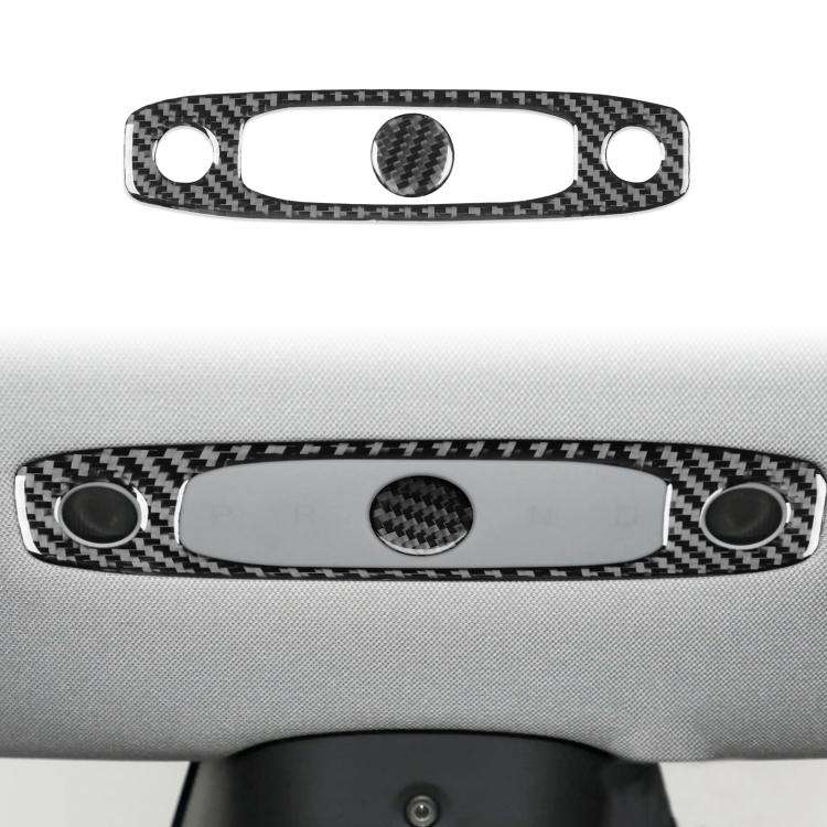 For Tesla Model 3 2023- 2pcs/Set Carbon Fiber Car Reading Light Panel Decorative Sticker, For Tes...