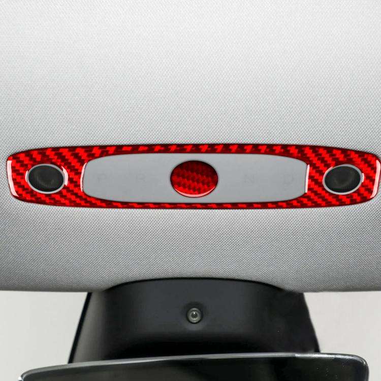 For Tesla Model 3 2023- 2pcs/Set Carbon Fiber Car Reading Light Panel Decorative Sticker, For Tes...