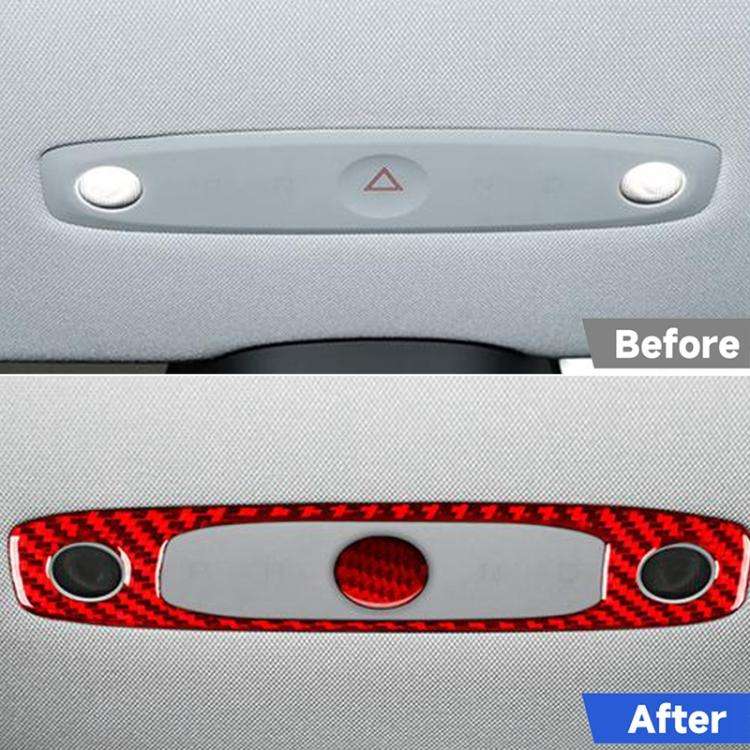 For Tesla Model 3 2023- 2pcs/Set Carbon Fiber Car Reading Light Panel Decorative Sticker, For Tes...