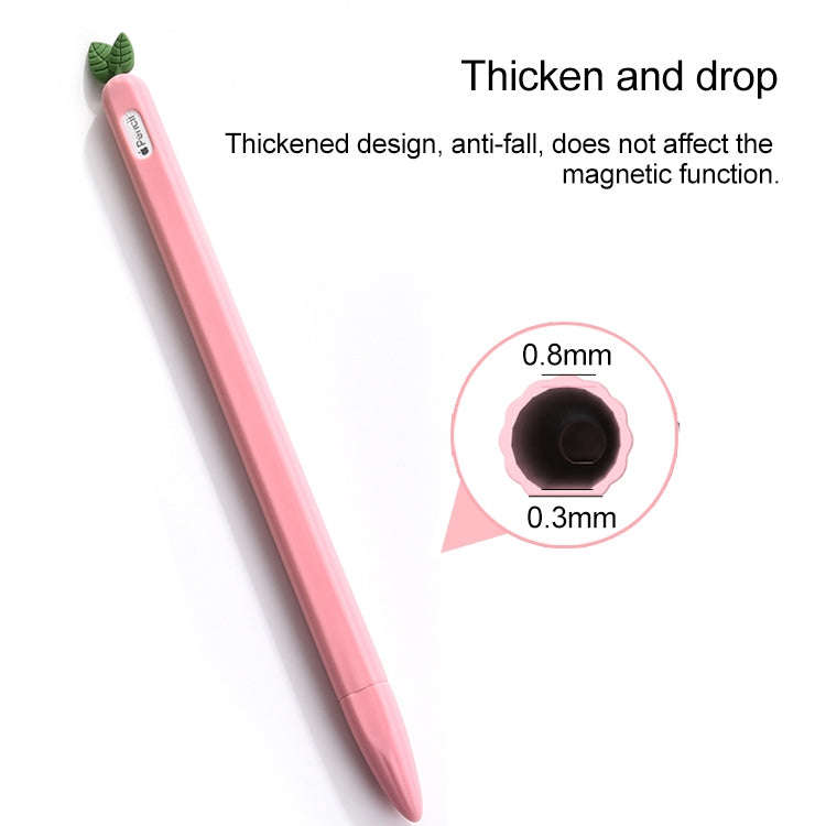 Contrasting Color Mint Leaf Silicone Non-slip Protective Cover, For Apple Pencil 1, For Apple Pen...