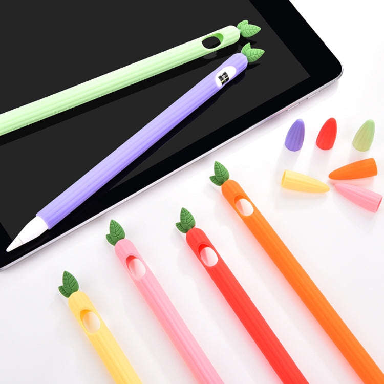 Contrasting Color Mint Leaf Silicone Non-slip Protective Cover, For Apple Pencil 1, For Apple Pen...