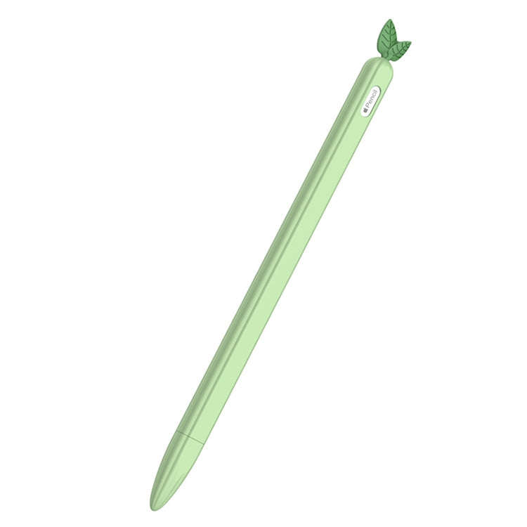 Contrasting Color Mint Leaf Silicone Non-slip Protective Cover, For Apple Pencil 1, For Apple Pen...