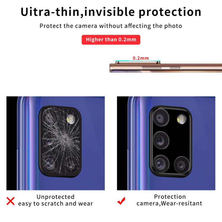 Silk Screen Luminous Ring Back Camera Lens Film, For Samsung Galaxy A31