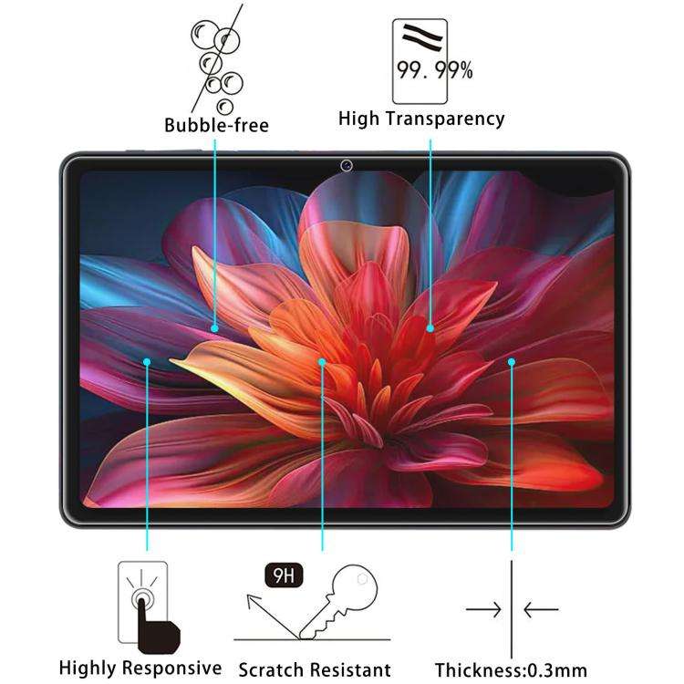 2pcs 9H 0.3mm Explosion-proof Tempered Glass Film, For JIKOCXN C30 10.1 inch
