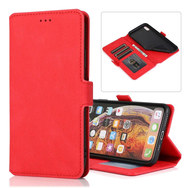 Retro Magnetic Closing Clasp Horizontal Flip Leather Case with Holder & Card Slots & Photo Frame ...