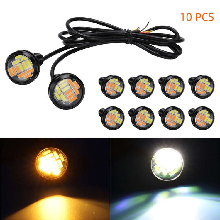 10 PCS 23mm 12LEDs SMD-4014 DC9-80V Motorcycle Eagle Eye Light, 12LEDs SMD-4014, 12LEDs SMD-4014(...