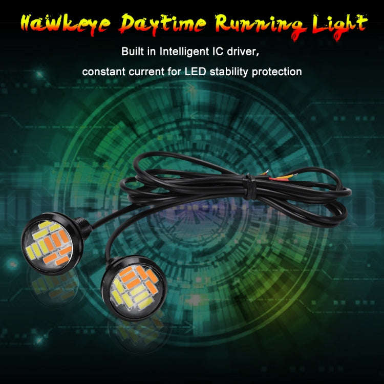 10 PCS 23mm 12LEDs SMD-4014 DC9-80V Motorcycle Eagle Eye Light, 12LEDs SMD-4014, 12LEDs SMD-4014(...