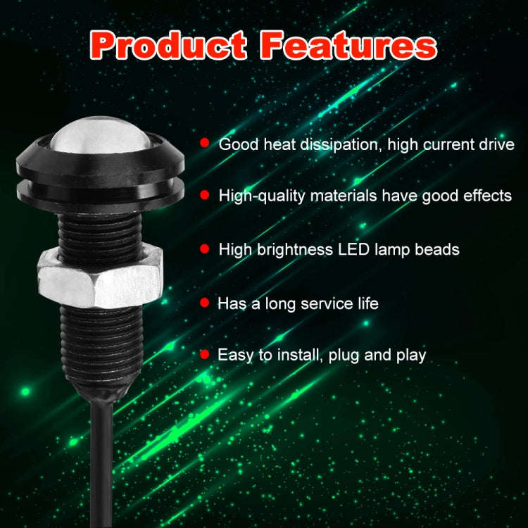 10 PCS 23mm 12LEDs SMD-4014 DC9-80V Motorcycle Eagle Eye Light, 12LEDs SMD-4014, 12LEDs SMD-4014(...
