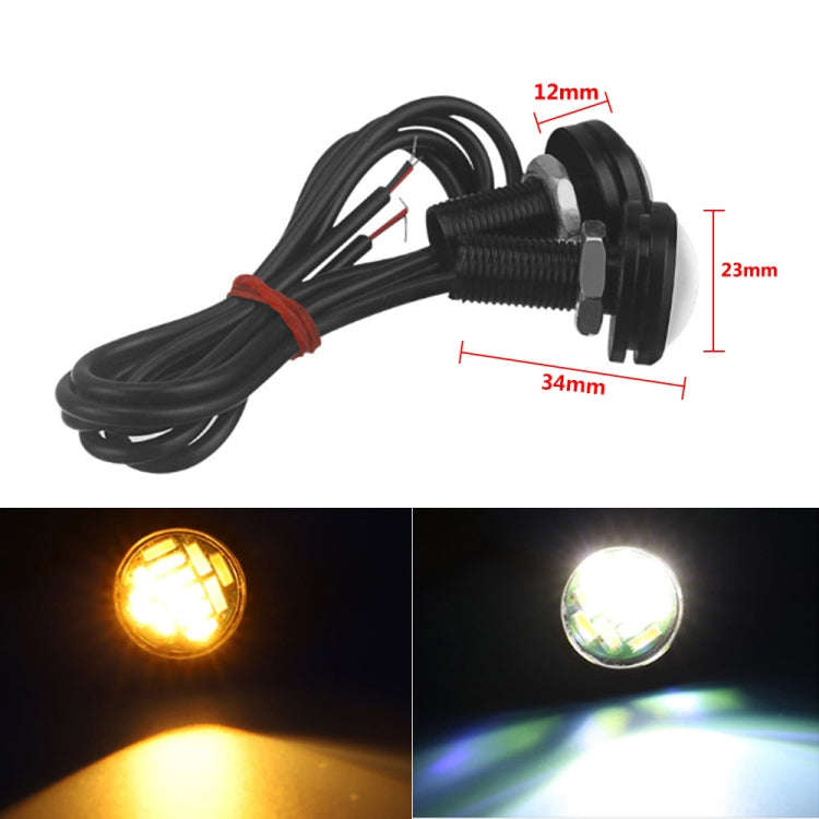 10 PCS 23mm 12LEDs SMD-4014 DC9-80V Motorcycle Eagle Eye Light, 12LEDs SMD-4014, 12LEDs SMD-4014(...