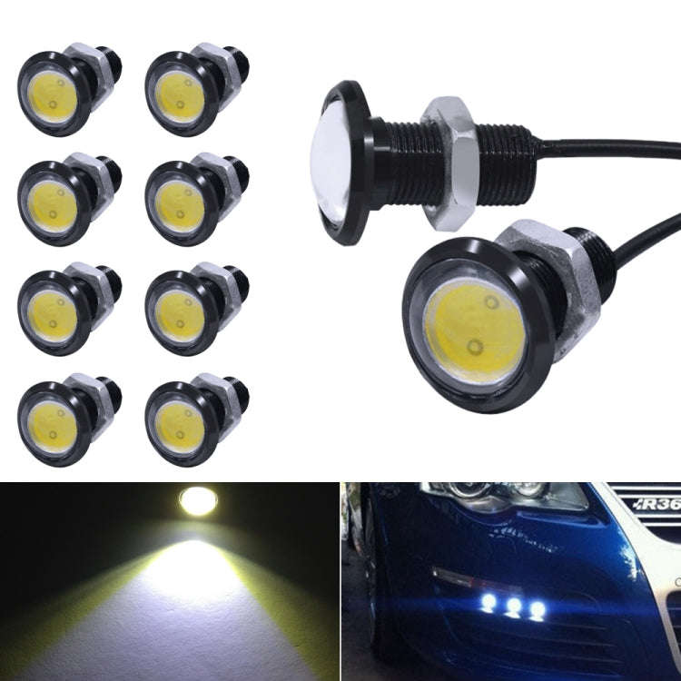 10 PCS 18mm 1.5W DC9-80V Motorcycle Eagle Eye Light Single Lens, 18mm Single Lens(Yellow Light), ...