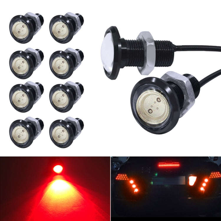 10 PCS 18mm 1.5W DC9-80V Motorcycle Eagle Eye Light Single Lens, 18mm Single Lens(Yellow Light), ...