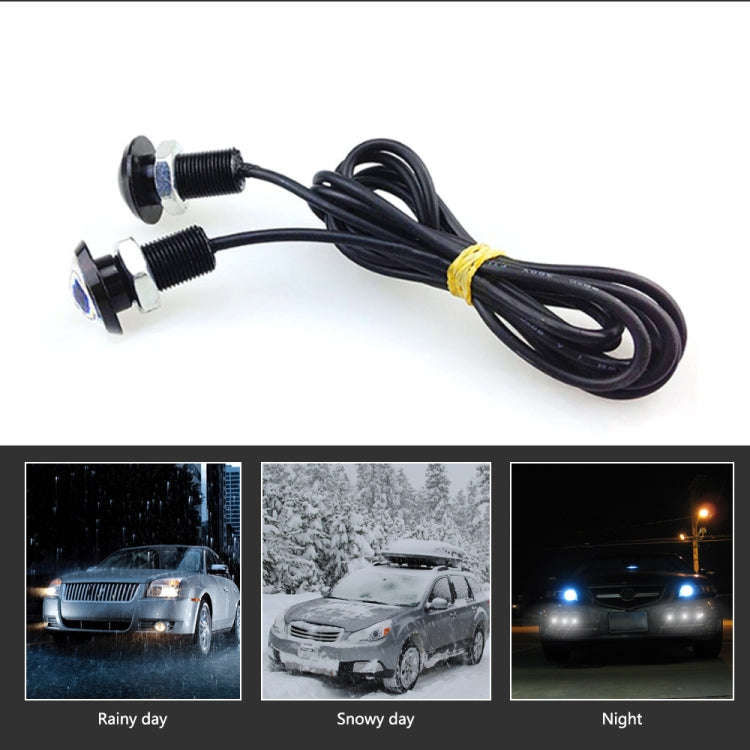 10 PCS 18mm 1.5W DC9-80V Motorcycle Eagle Eye Light Single Lens, 18mm Single Lens(Yellow Light), ...