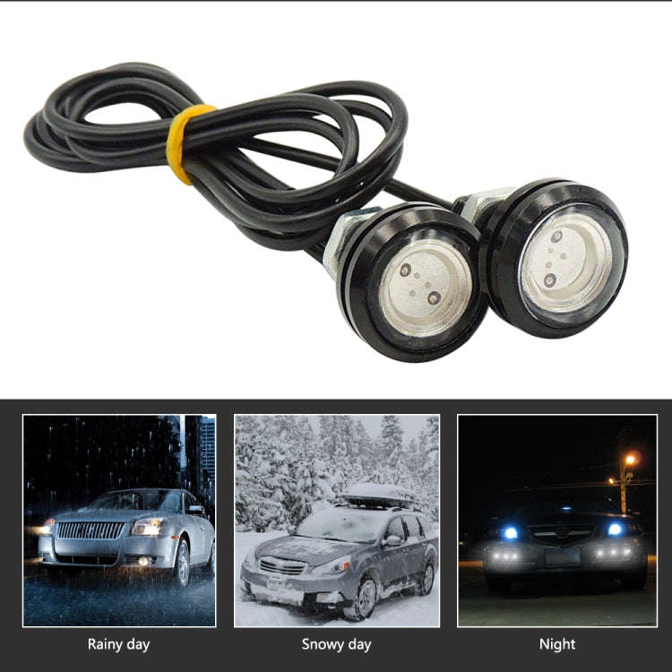 10 PCS 23mm 1.5W DC9-80V Motorcycle Eagle Eye Light Double Lens, 23mm Double Lens(Red Light), 23m...