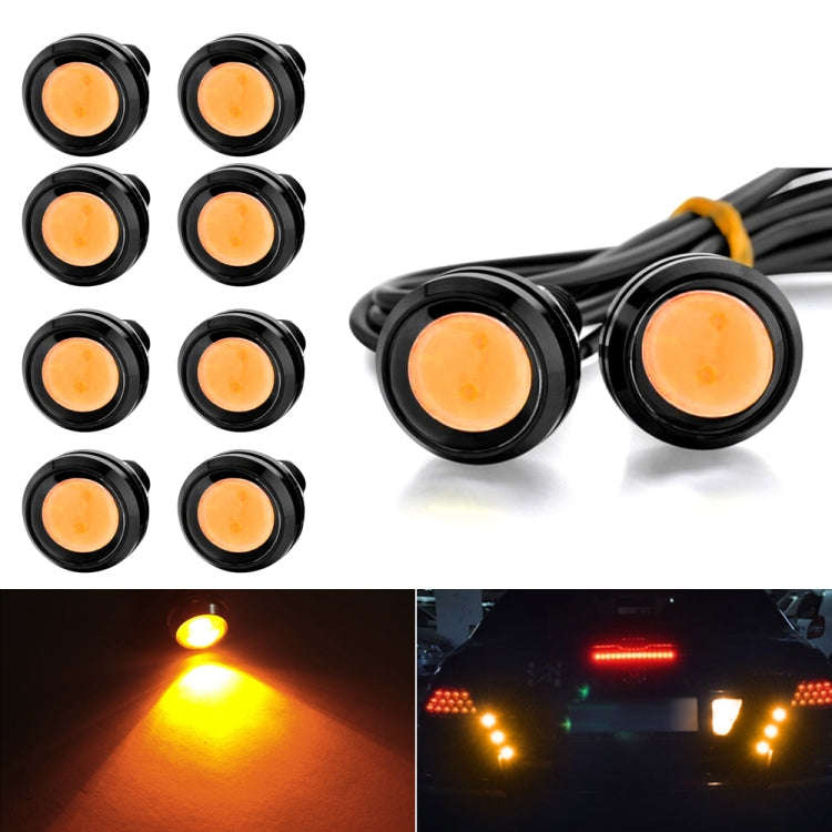 10 PCS 23mm 1.5W DC9-80V Motorcycle Eagle Eye Light Double Lens, 23mm Double Lens(Red Light), 23m...